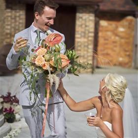 fwthumbAsymetrical bridal bouquet Rivervale Barn Lilys Flowers Lightwater.jpg